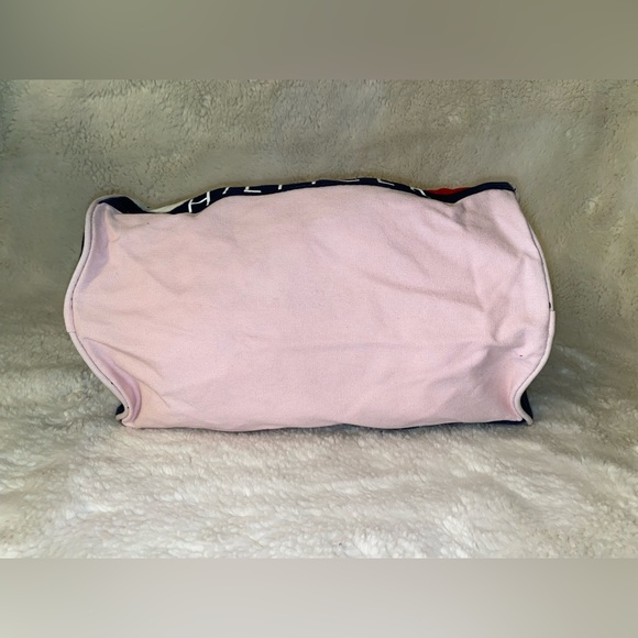 ❌SOLD❌ TOMMY HILFIGER VINTAGE Y2K PINK RED WHITE & BLUE LOGO CANVAS DUFFLE BAG - Picture 5 of 6